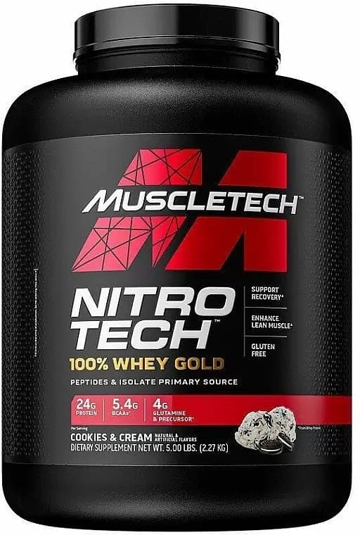 MuscleTech - Nitro Tech 100% Whey Gold - 5.00 lbs – Muscletech förpackning