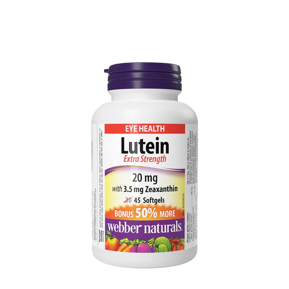 Webber Naturals - Lutein Extra Strength – Webber Naturals förpackning