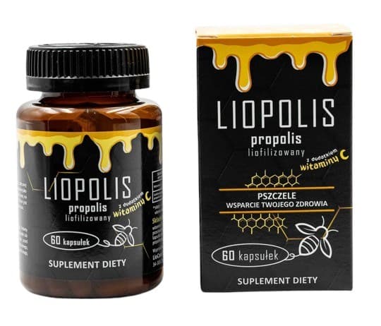 LioCare - Liopolis kylmäkuivattu propolis ja C-vitamiini - 60 kapselia – LioCare