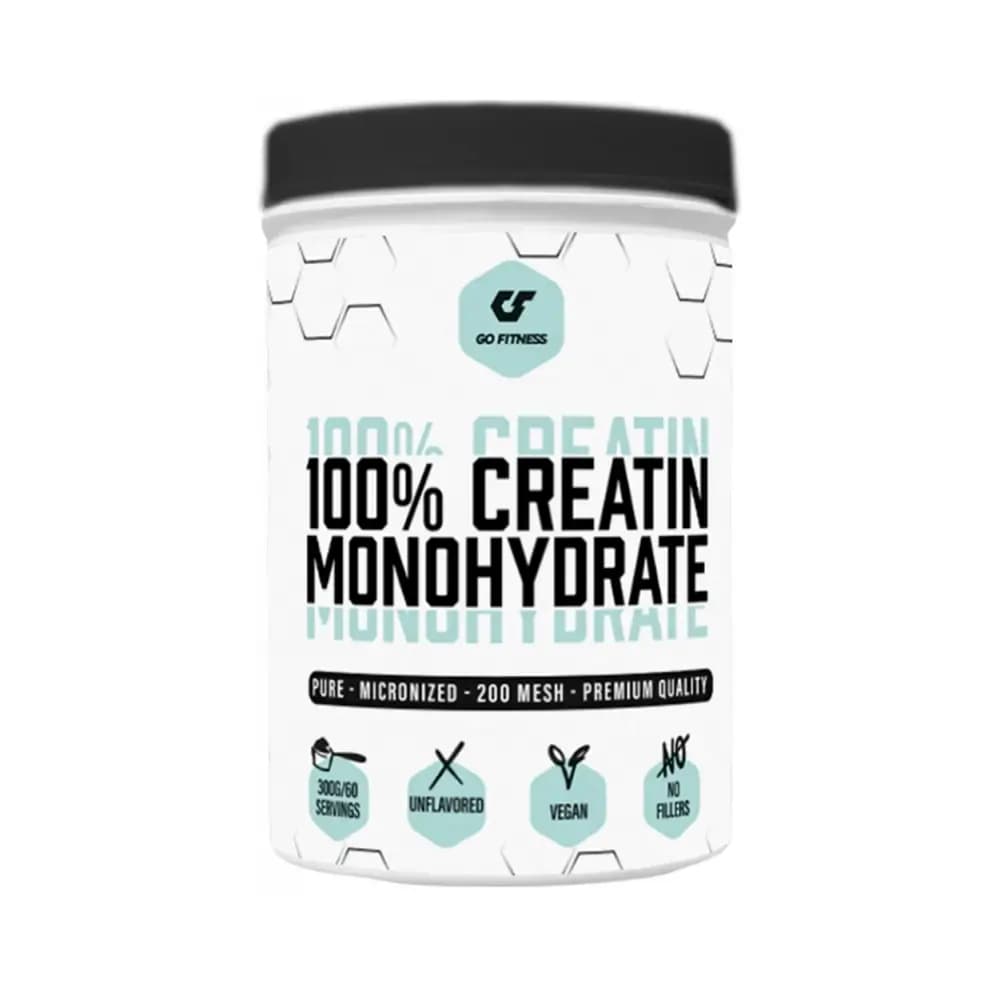 Go Fitness - 100% Creatin Monohydrate - Unflavoured - 300g – Go Fitness förpackning