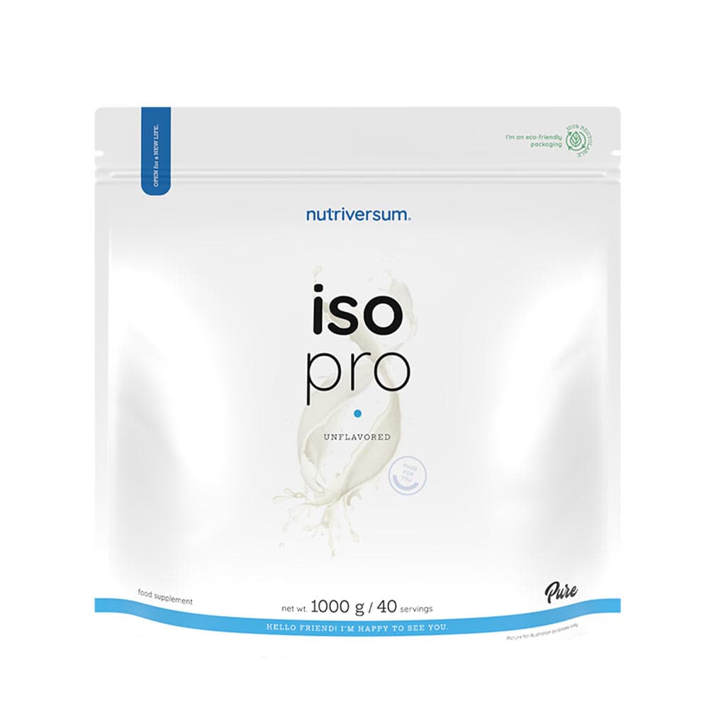 Nutriversum - ISO PRO Pure, Maustamaton - 1000g – Nutriversum pakkaus