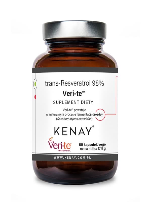 Kenay - Trans-resveratrol 98 % - 60 kapslar – förpackning