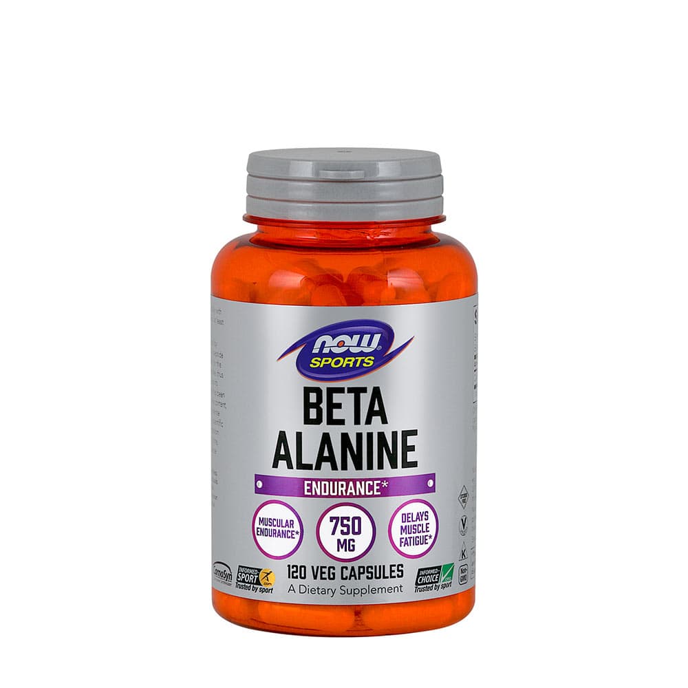 NOW Foods - Beta-Alanine 750mg - 120 Capsules – NOW Foods förpackning