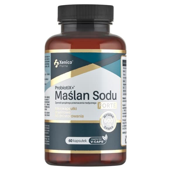 Xenico Pharma - ProbiotiX+ Natriumbutyraatti FORTE - 60 Kapselia – XENICO PHARMA pakkaus