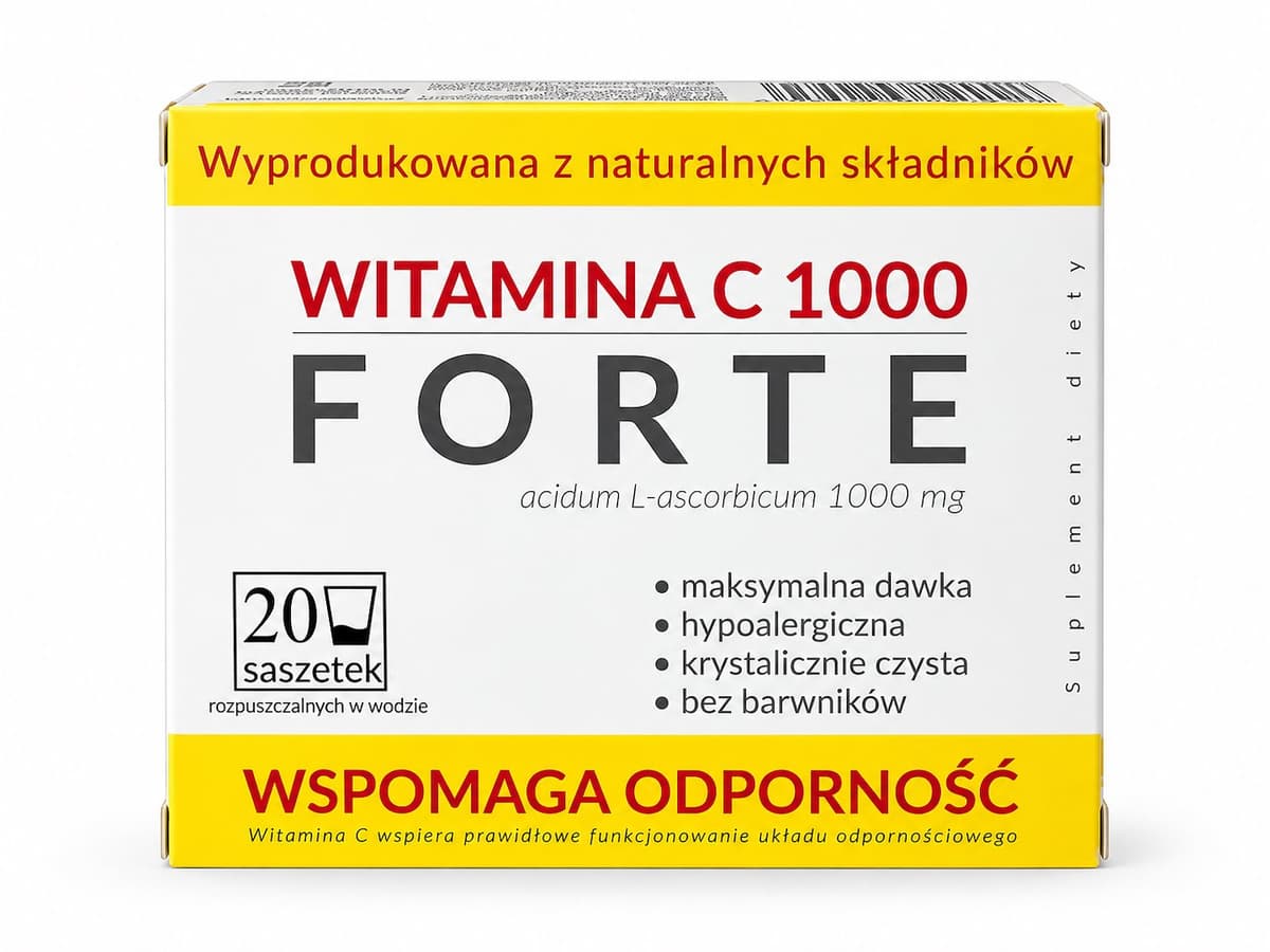 Uniphar - Vitamin C 1000 Forte - 20 sachets – Uniphar förpackning