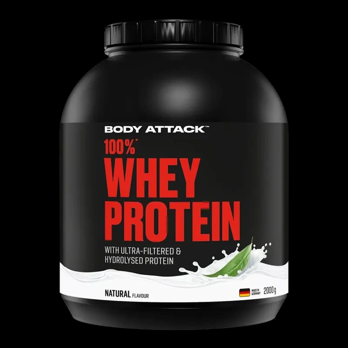 Body Attack - 100 % vassleprotein – Body Attack förpackning