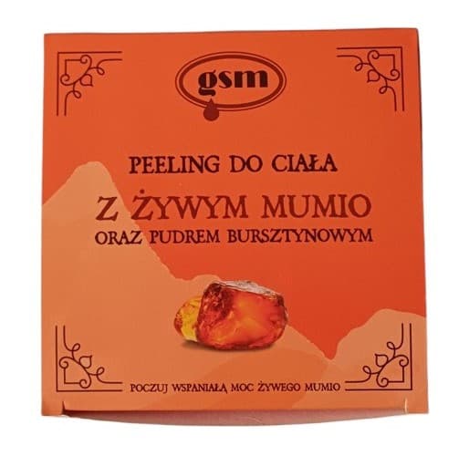 Gsm - Kroppspeeling med mumio och bärnstenspulver - 200 ml – förpackning