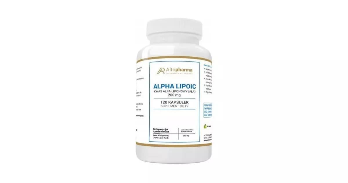 Altopharma - Alfa-Liponsyra ALA 200 mg - 120 Kapselia – Altopharma pakkaus