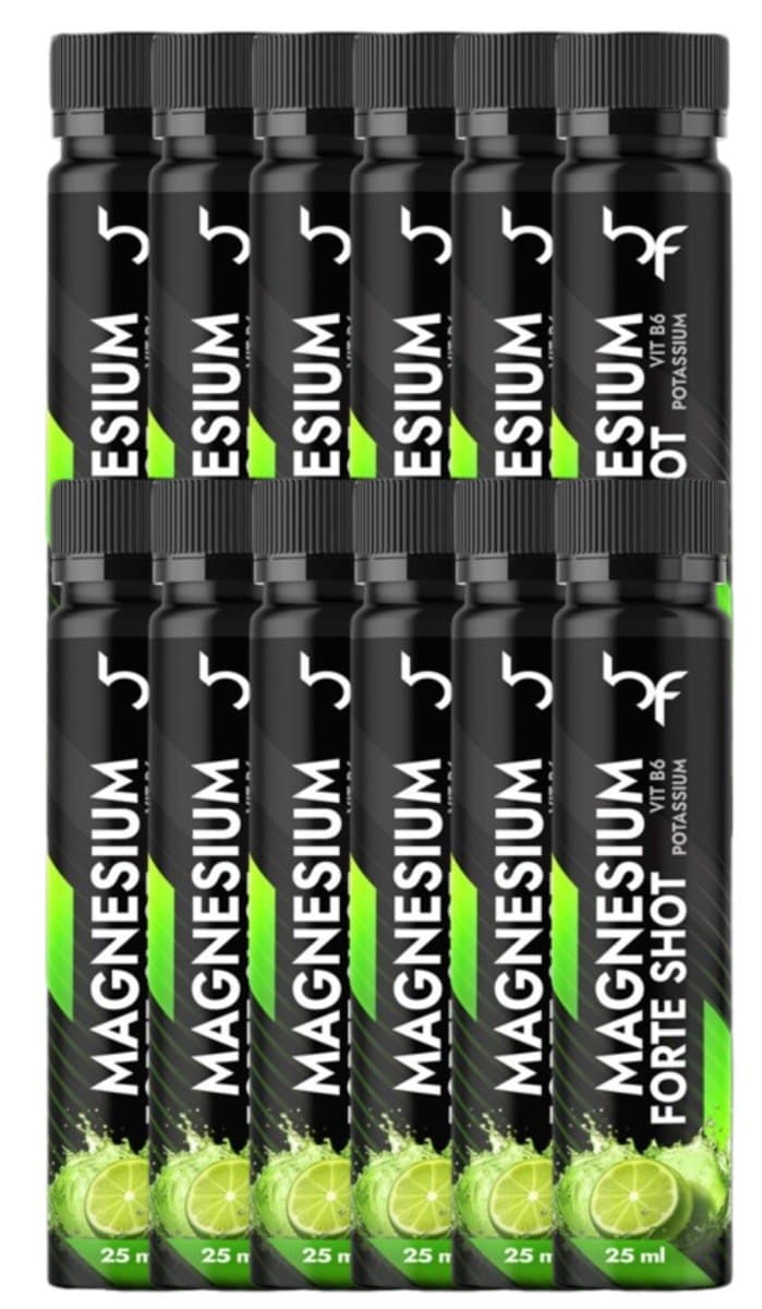 BodyFuse Magnesium Shot 25 ml limetka zestaw 12 x 25 ml – BodyFuse förpackning
