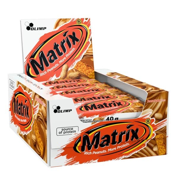 Olimp Labs - Matrix Bars, Maapähkinävoi - 25 x 40g – Olimp Labs pakkaus
