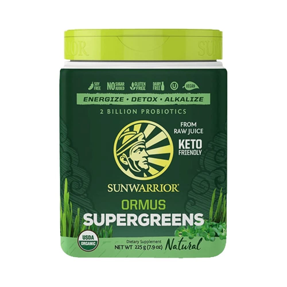 Sunwarrior - Ormus Super Greens Organic - Natural - 225 g – Sunwarrior förpackning