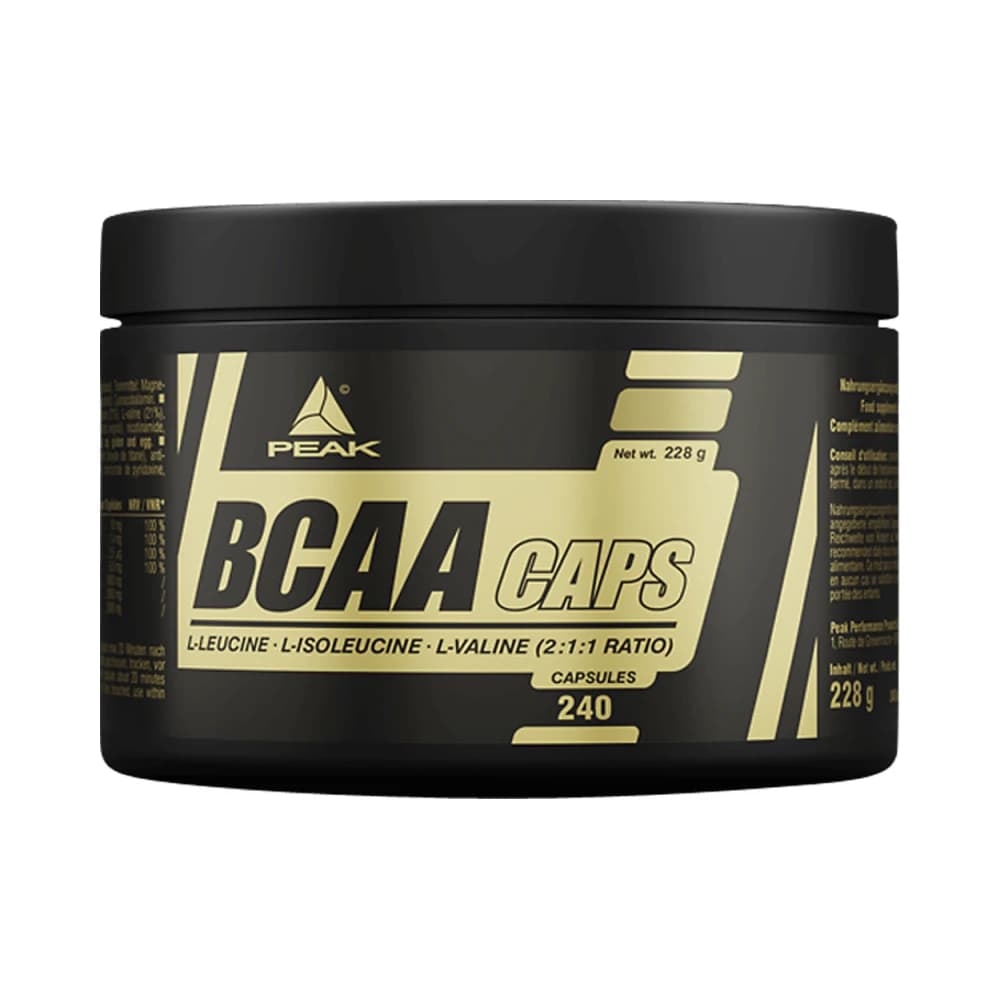 Peak Performance - BCAA Kapselit - Standardi - 228 g (240 kapselia) – Peak pakkaus