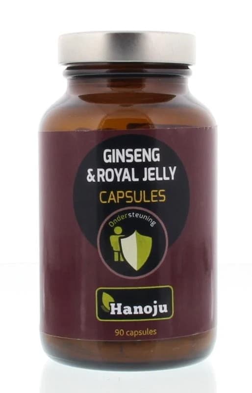 Hanoju - Bidrottninggelé och ginseng - 500 mg, 90 kapslar – förpackning