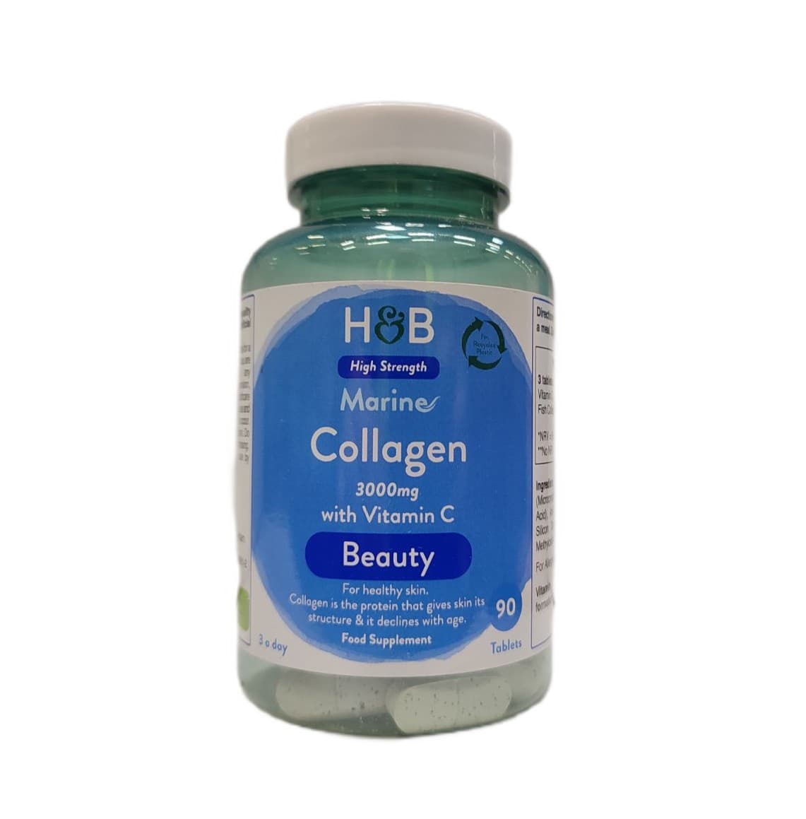 Holland & Barrett - Marine Collagen With Vitamin C - 90 Tabs – Holland & Barrett förpackning