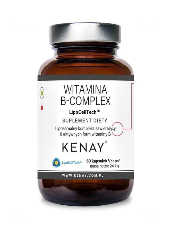 Kenay - Liposomalt vitamin B-komplex - 60 kapslar – förpackning