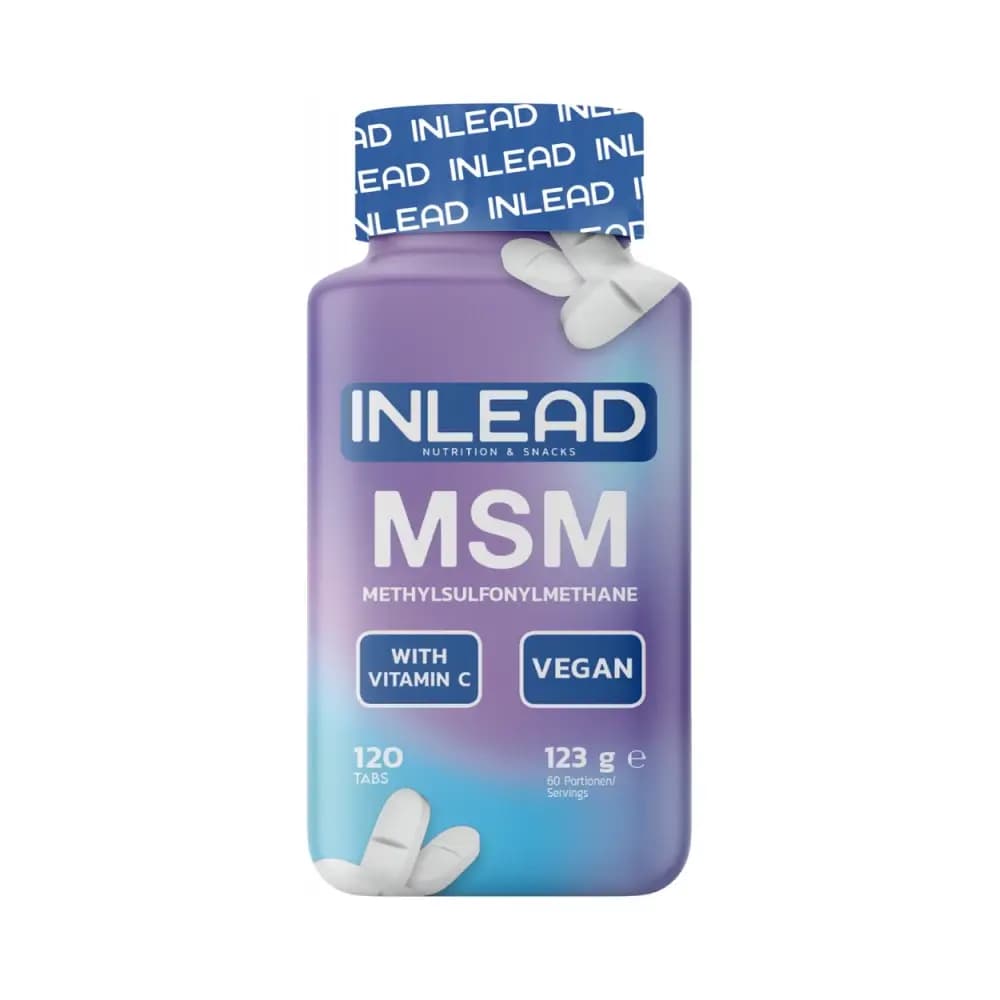 Inlead - MSM + Vitamin C - Unflavoured - 120 tabs – Inlead förpackning