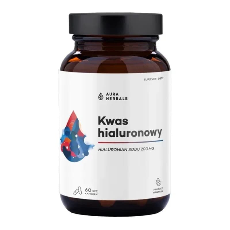 Aura Herbals - Hyaluronihappo - 200 mg (60 Kaps) – Aura Herbals pakkaus