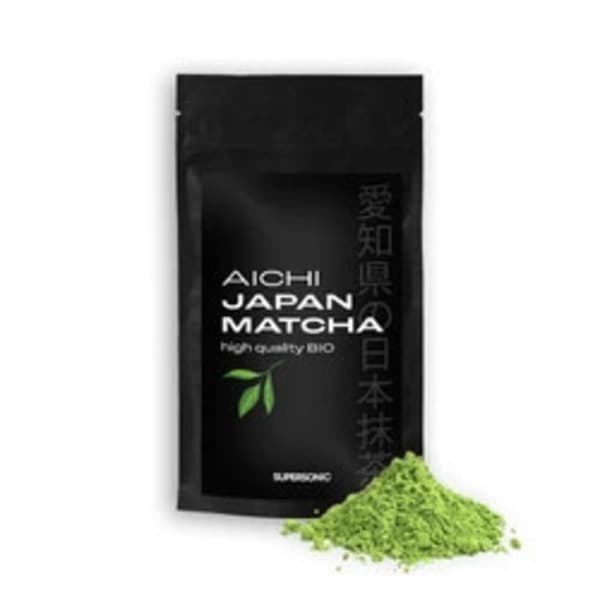 SUPERSONIC Aichi Japan BIO Matcha 100 g – SUPERSONIC förpackning