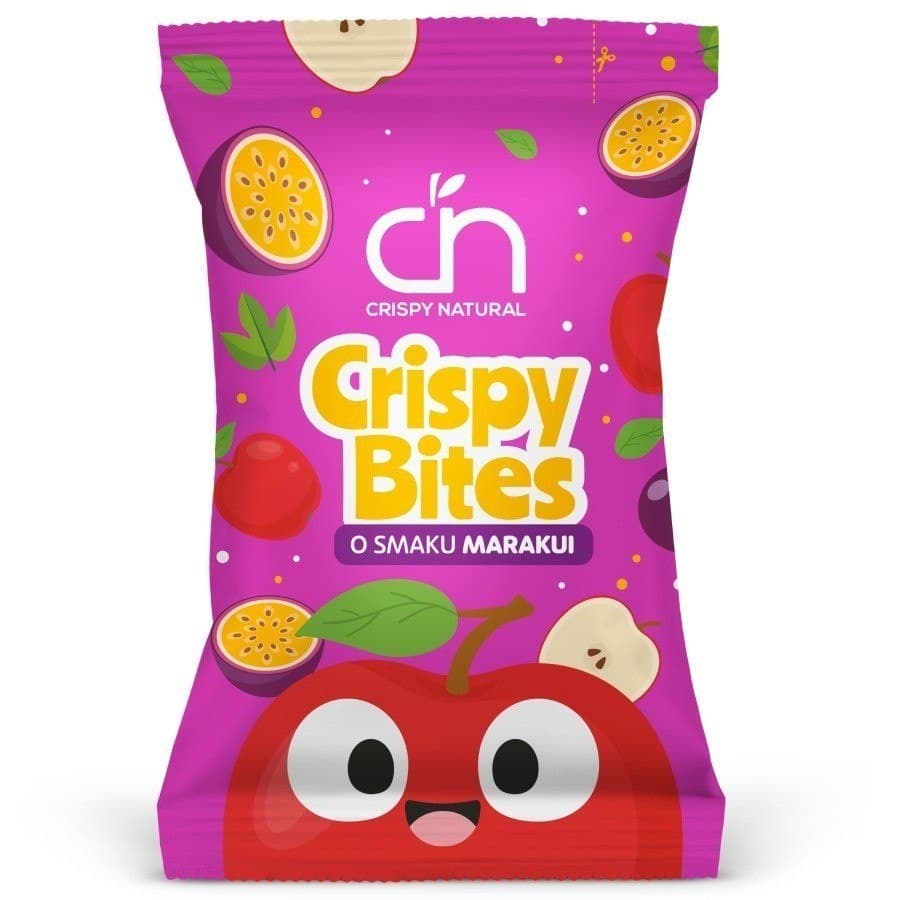 Crispy Natural Crispy Bites Apple Strawberry Flavor Passion Fruit - 20 g