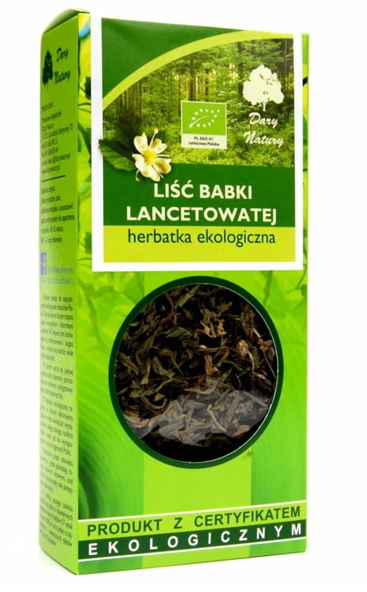 Dary Natury - Organic Lancet Plantain Leaf Tea - 25g – Dary Natury förpackning