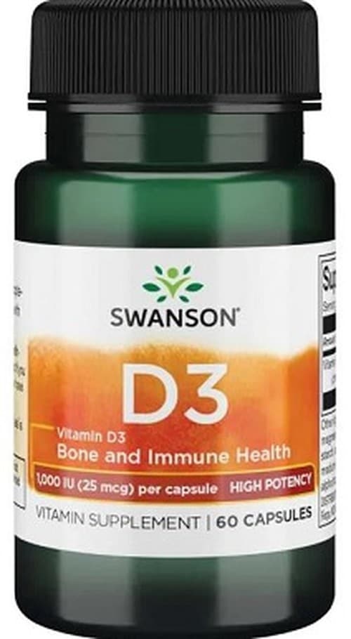 Swanson - Vitamin D3 1000 IU (25 mcg) - 60 Caps