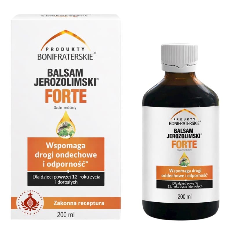 Produkty Bonifraterskie - Jerusalem Balsam Forte - 200ml – Produkty Bonifraterskie förpackning
