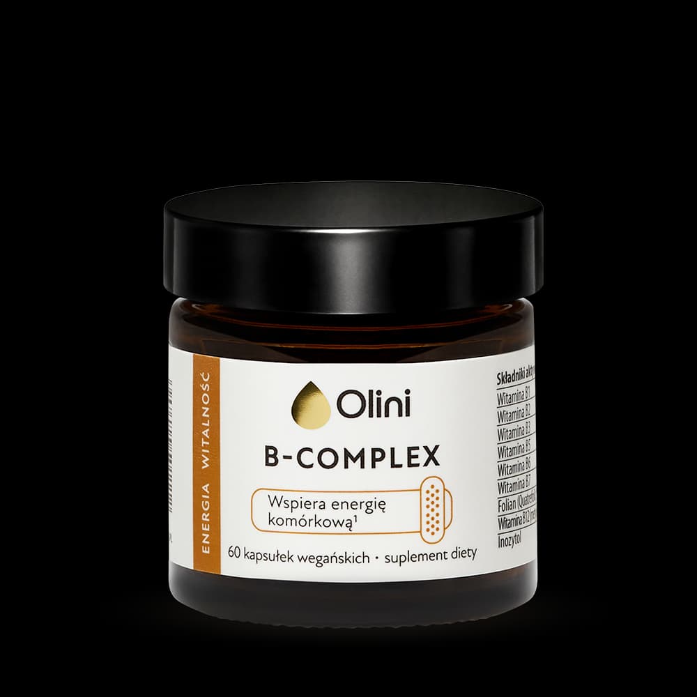 Olini - B-Complex Vegan Capsules 60 - 60 caps – olini förpackning