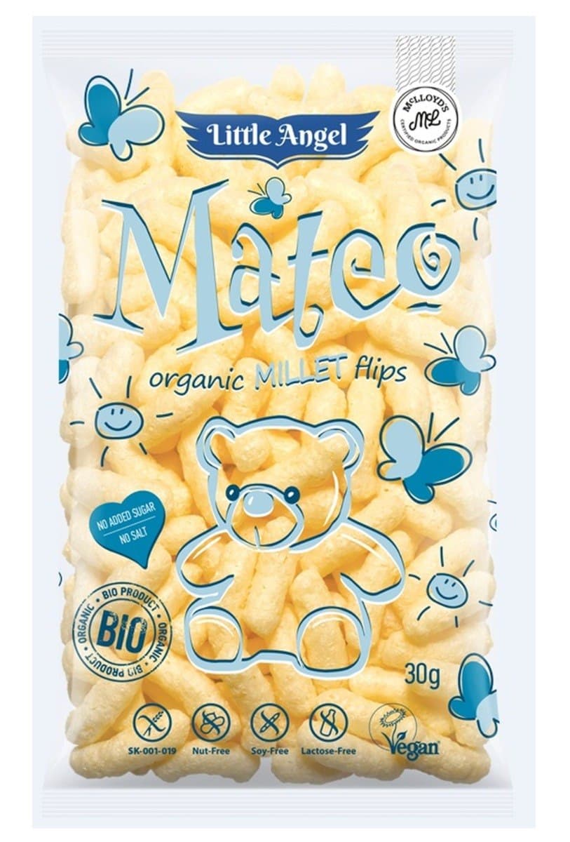 Little Angel - Mateo Organic Millet Flips - 30g – Little Angel pakkaus