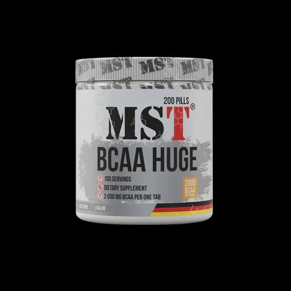 MST - BCAA Huge - 2 g per tablett, 200 tabletter – MST förpackning
