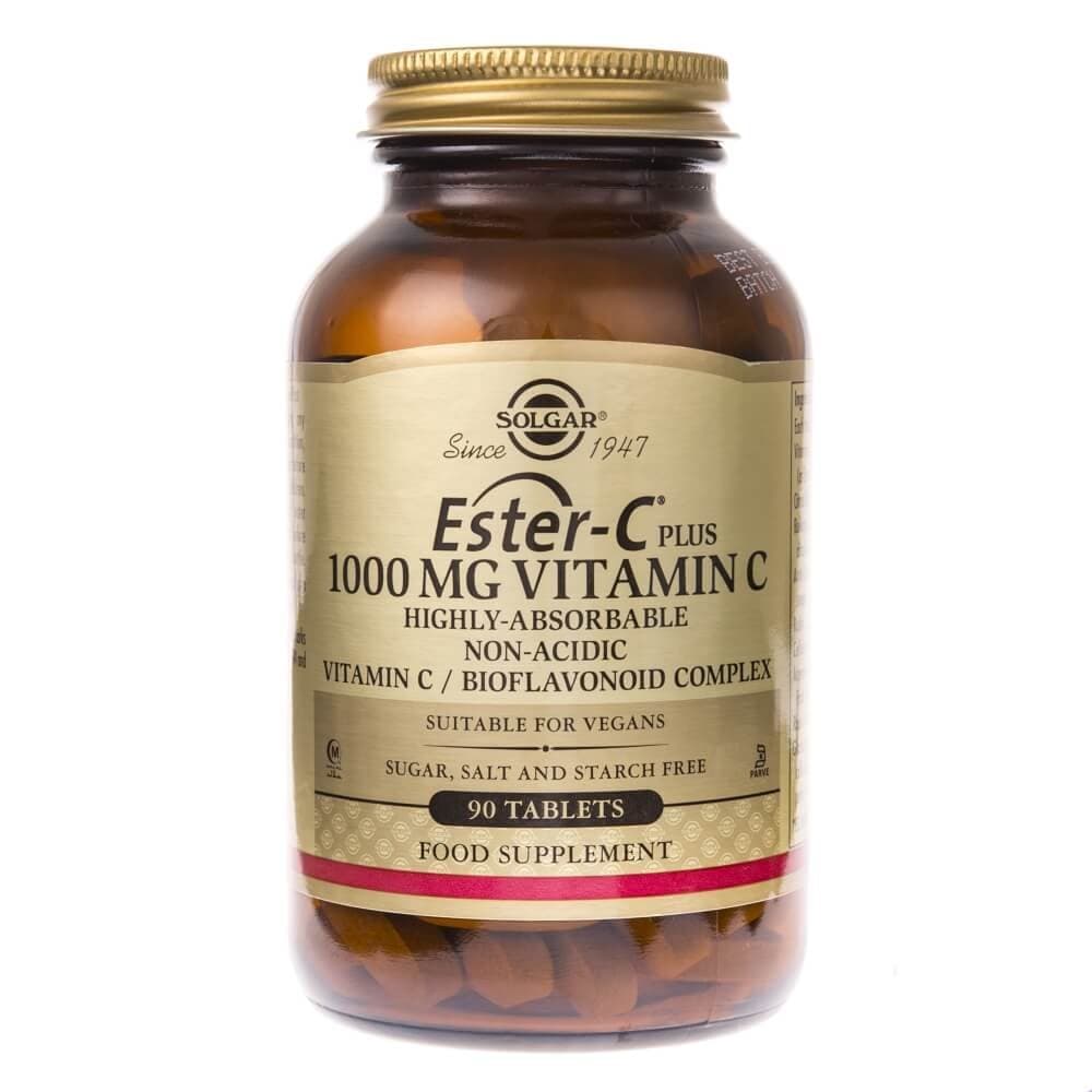 Solgar - Ester-C® Plus Vitamin C - 1000mg, 90 Tabs – Solgar förpackning