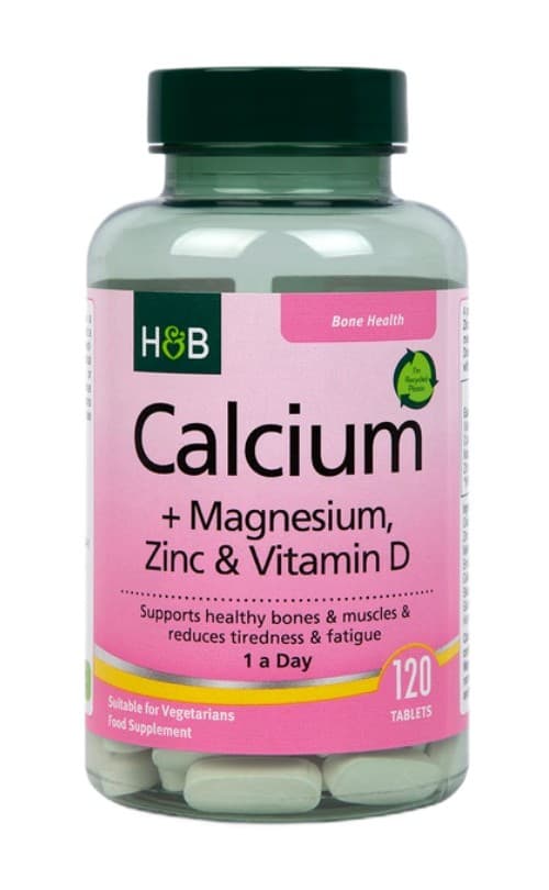 Holland & Barrett - Calcium + Magnesium, Zinc & Vitamin D – Holland & Barrett förpackning