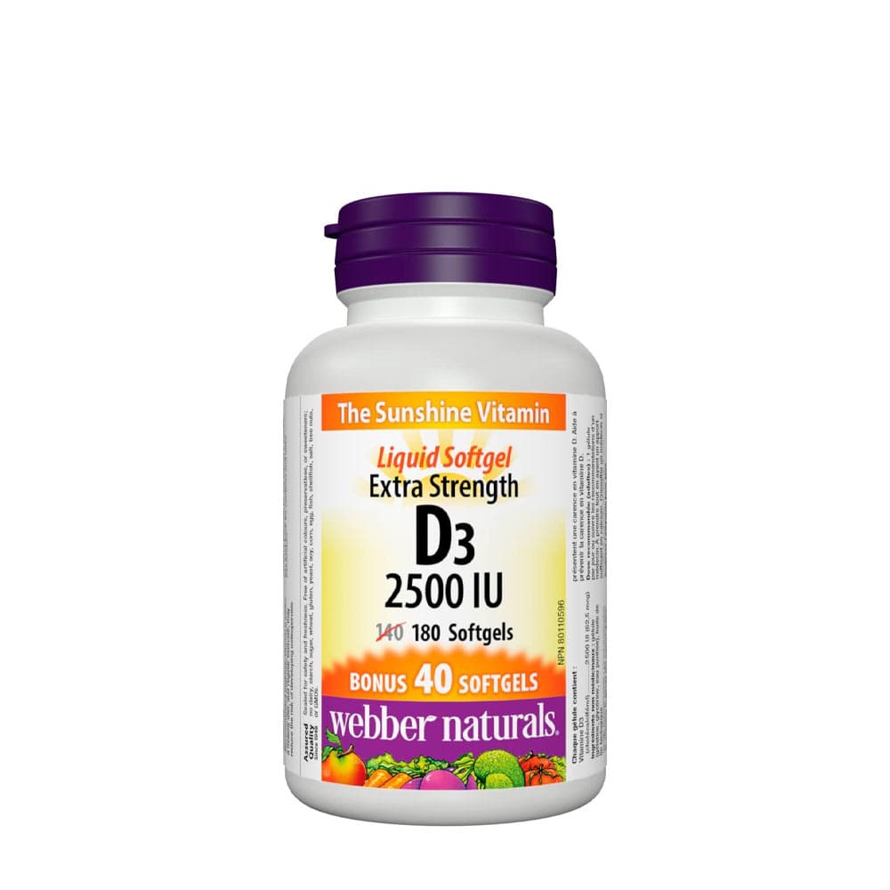 Webber Naturals - Vitamin D3 2500 IU – Webber Naturals förpackning