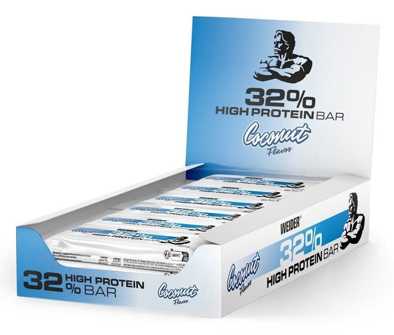 Weider - 32% High Protein Bar – Weider förpackning