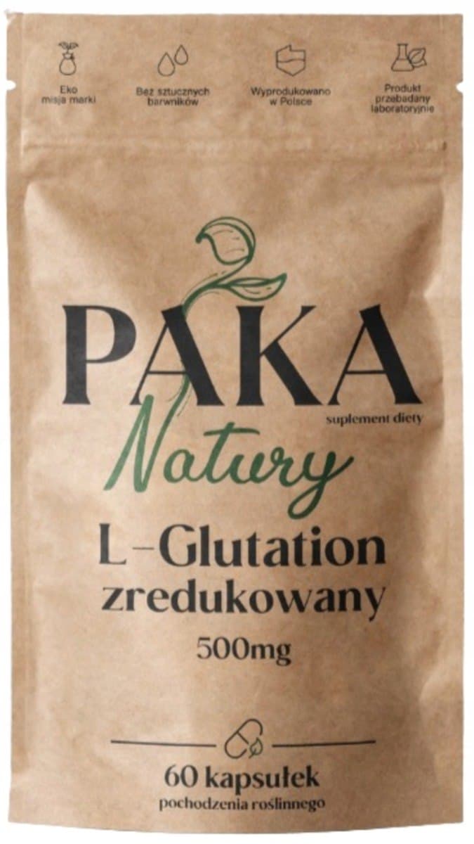Paka Natury - L-Glutation Reduced - 60 Caps – Paka Natury förpackning