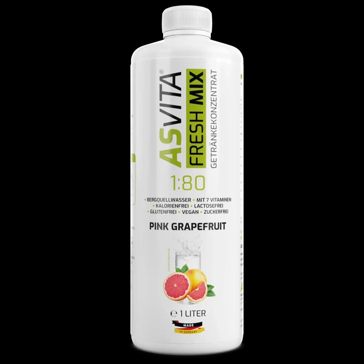 ASVita - Fresh Mix mineraldryck - Rosa grapefrukt, 1/80, 1 l – ASVita förpackning