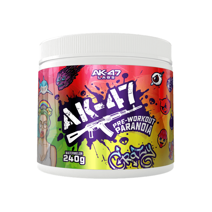 AK47 Labs - Paranoia, prestationshöjare inför träning - Ananas, 240 g – AK47 Labs förpackning