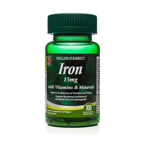Holland & Barrett Iron 15mg With Vitamins & Minerals – Holland & Barrett förpackning