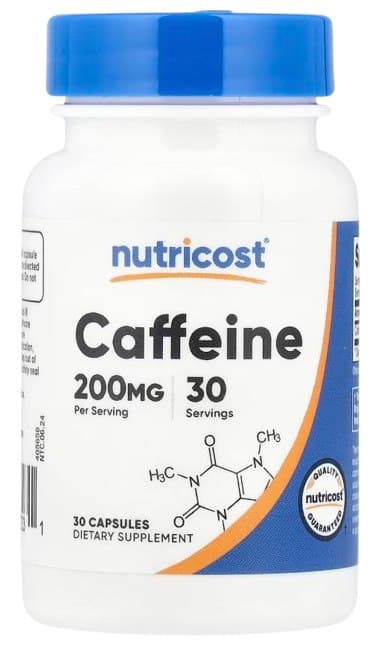 Nutricost - Caffeine - 30 Capsules – Nutricost förpackning