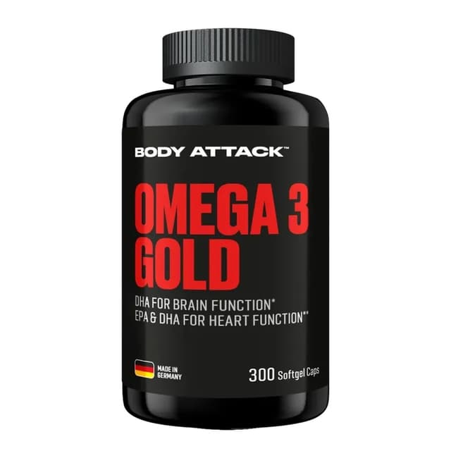 Body Attack - Omega-3 Gold - 300 bløde kapsler – Body Attack