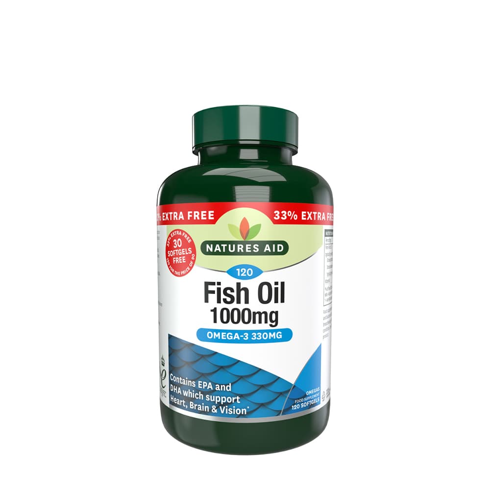 Nature's Aid - Fish Oil 1000mg – Nature's Aid förpackning