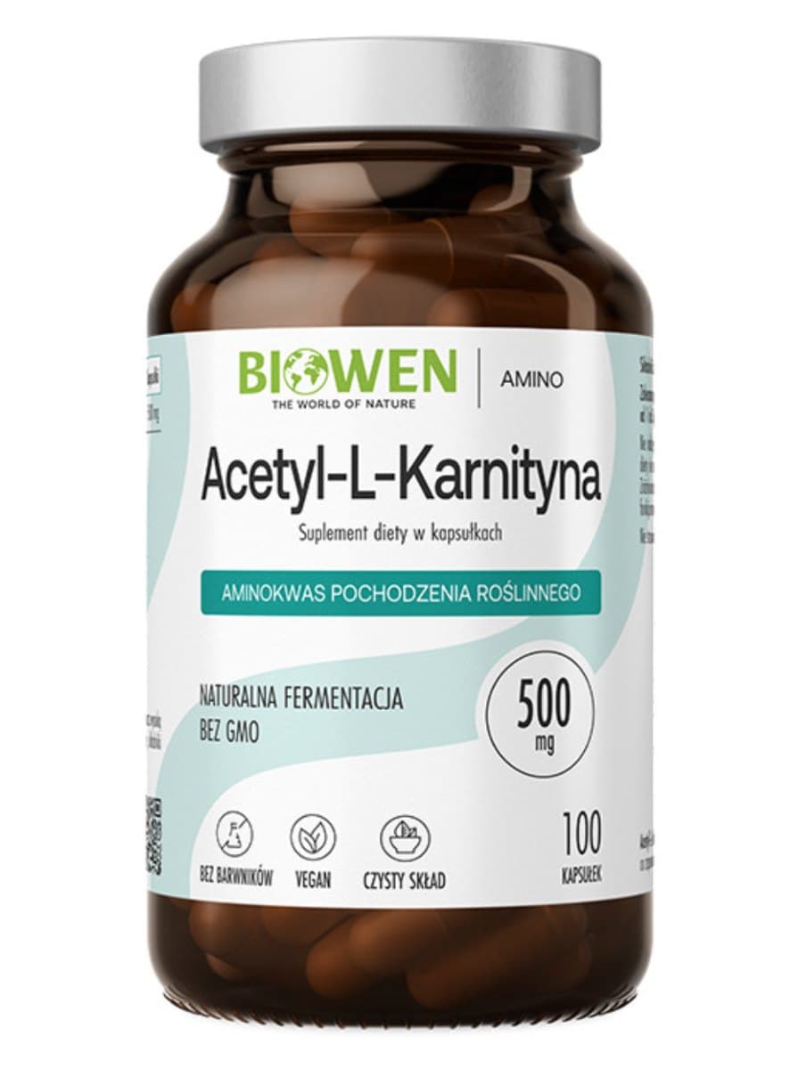 Biowen - Acetyl-L-Carnitine - 100 Caps – Biowen förpackning