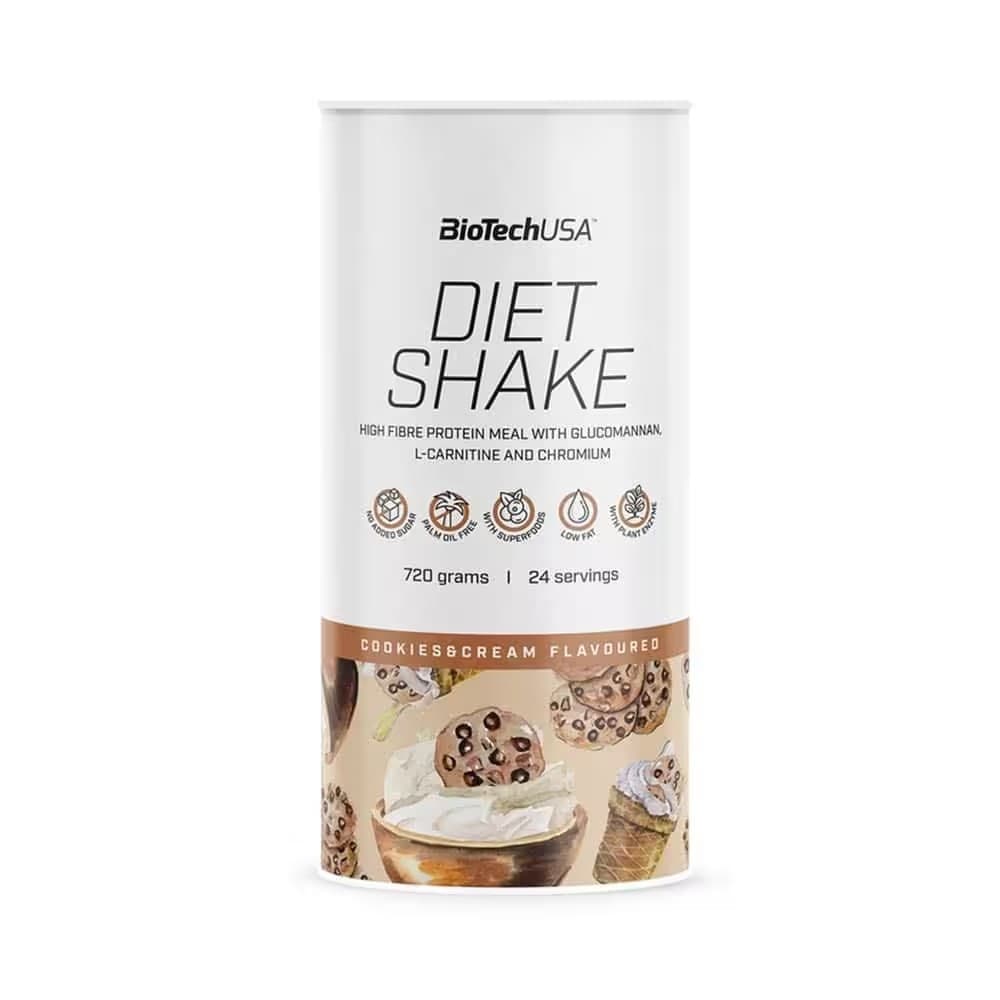 BioTechUSA - Diet Shake - 720 g, småkager og fløde – BioTechUSA emballage
