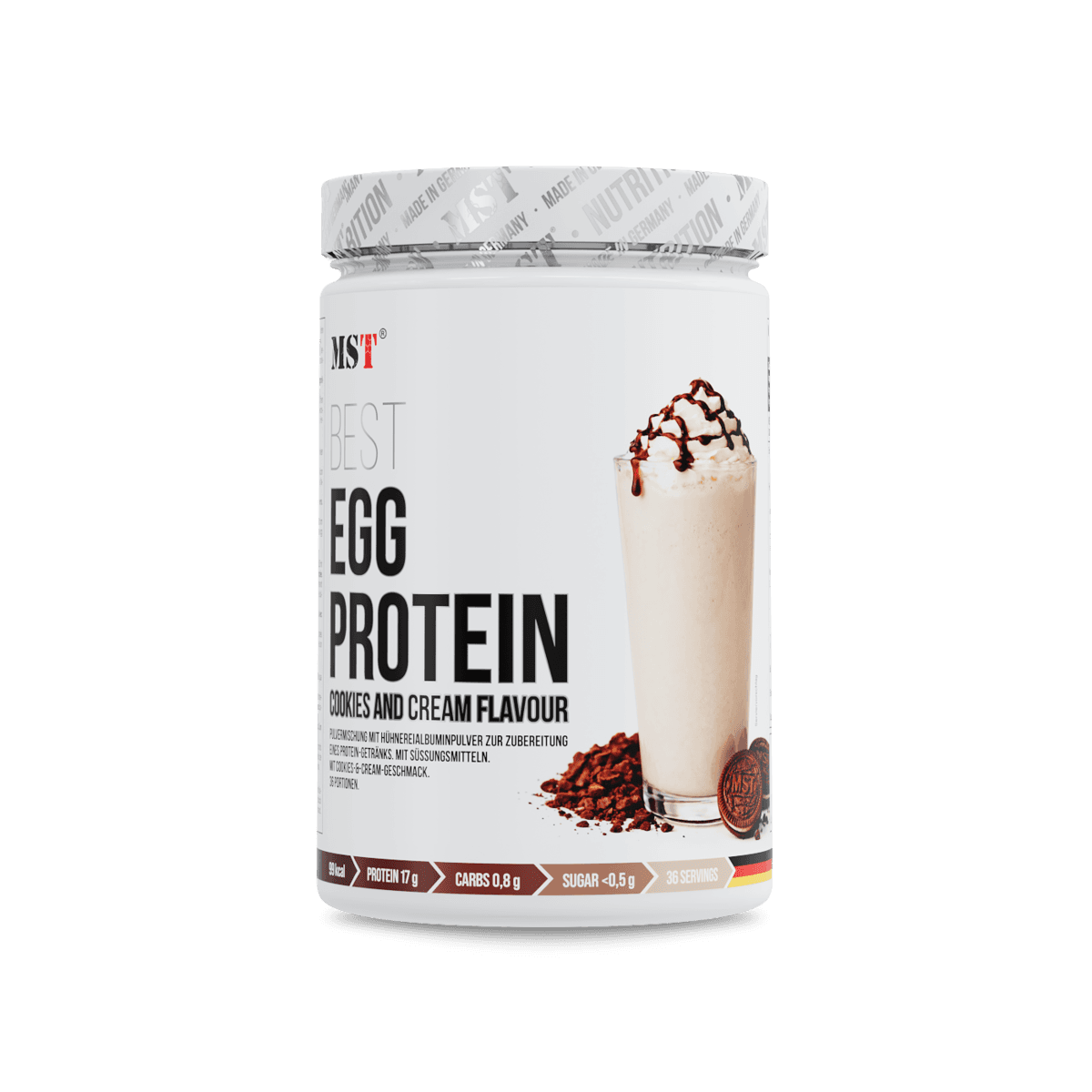 MST - Äggprotein - 900 g, kakor och grädde – MST förpackning