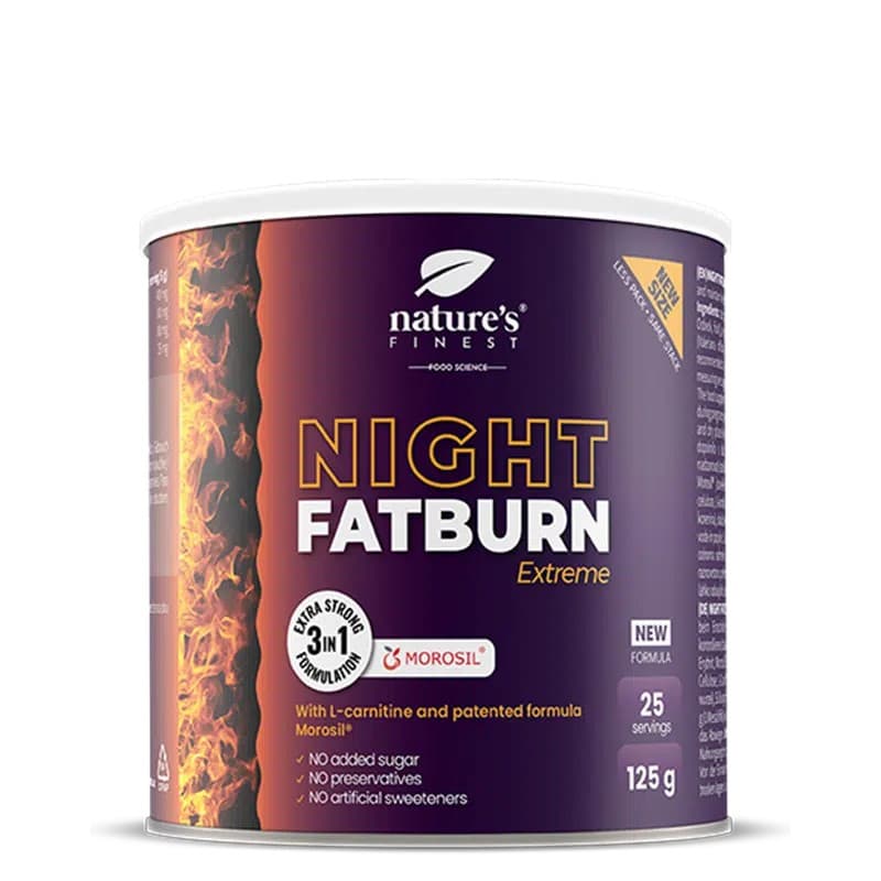 NUTRISSLIM D.O.O. - Nature's Finest Night FatBurn Extreme 125 g – NUTRISSLIM D.O.O. förpackning