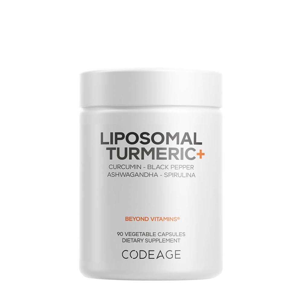 Codeage Liposomal Turmeric+ - 90 Vcaps - 90 Vegetable Caps – Codeage förpackning
