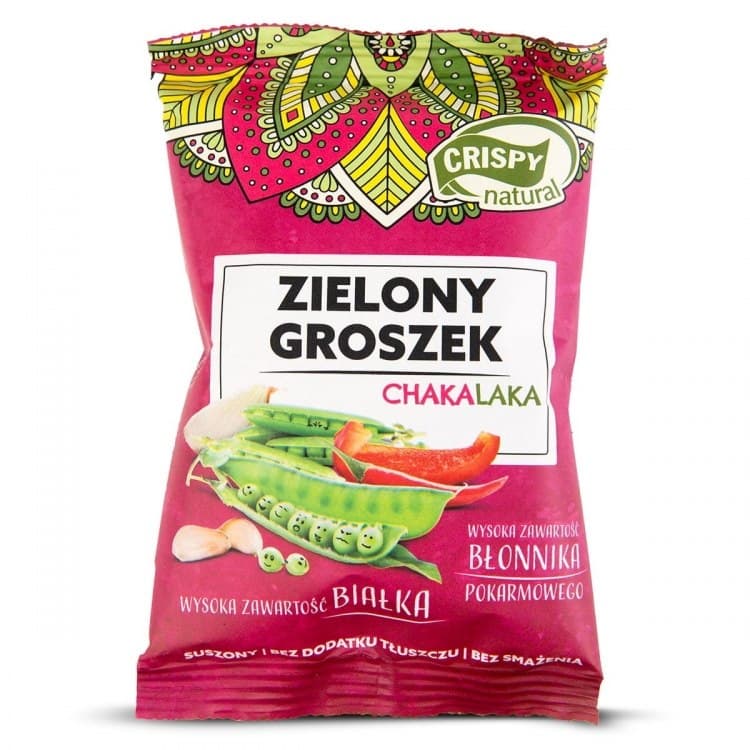 Crispy Natural - Green Peas - 25g – Crispy Natural förpackning