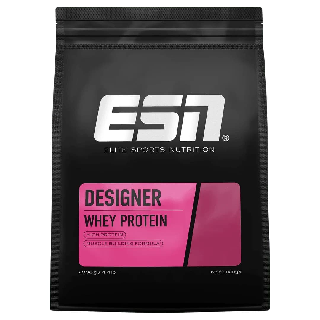ESN (Elite Sports Nutrition) - Designer Whey vassleprotein - Mandel och kokos, 2 000 g – ESN (Elite Sports Nutrition) förpackning