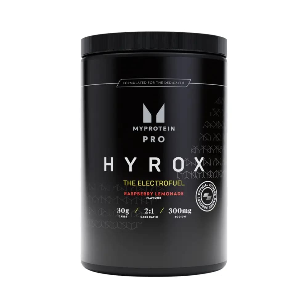 Myprotein - PRO x HYROX: The Electrofuel - Raspberry Lemonade – Myprotein förpackning