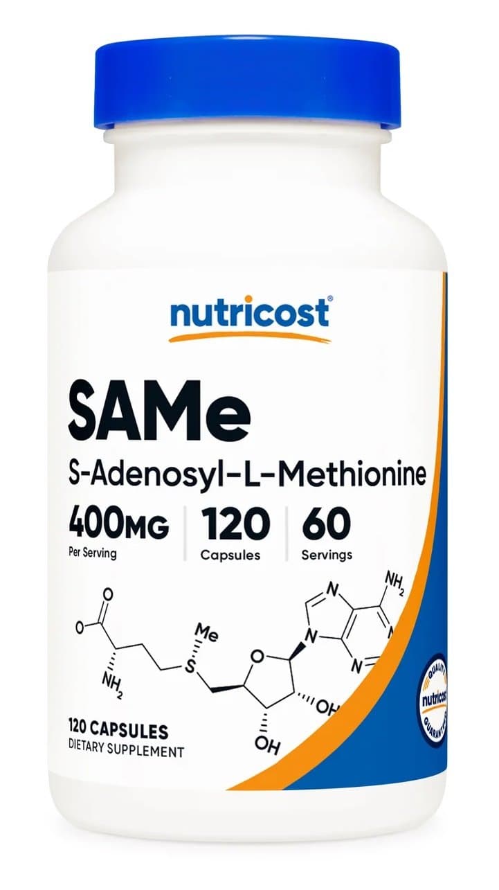Nutricost - SAM-e 200mg - 120 Kapsler – Nutricost emballage