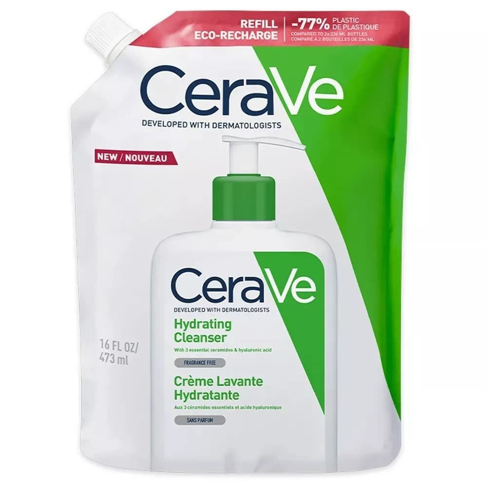 CeraVe - Kosteuttava kasvojen puhdistusaine Ekotäyttöpakkaus, 490 g